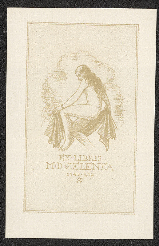 Jaroslav Mařík – Ex libris M. D. Zelenka 