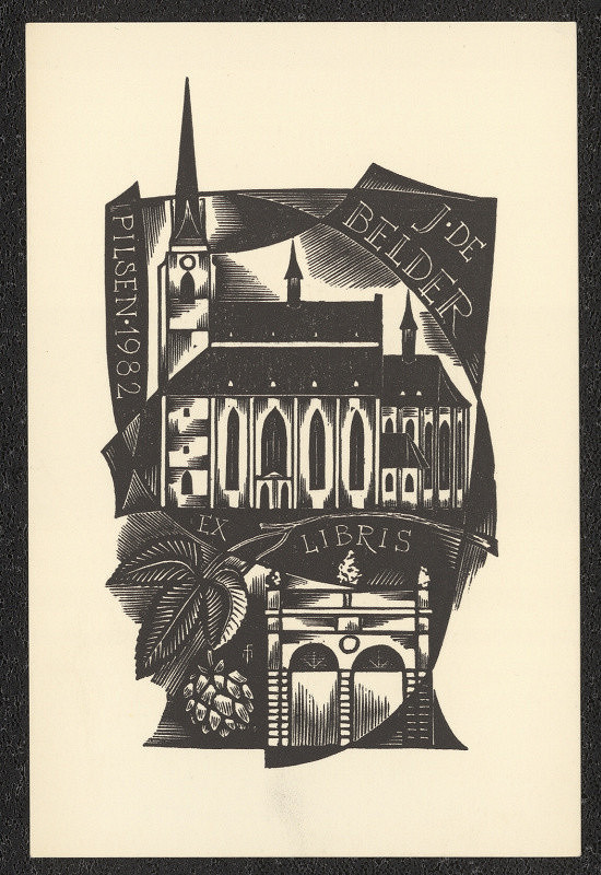 Otakar Mařík-Fils – Ex libris J. de Belder, Pilsen 1982 