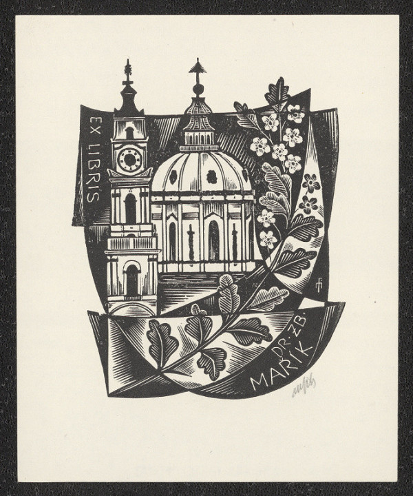 Otakar Mařík-Fils – Ex libris Dr. Zb. Mařík 