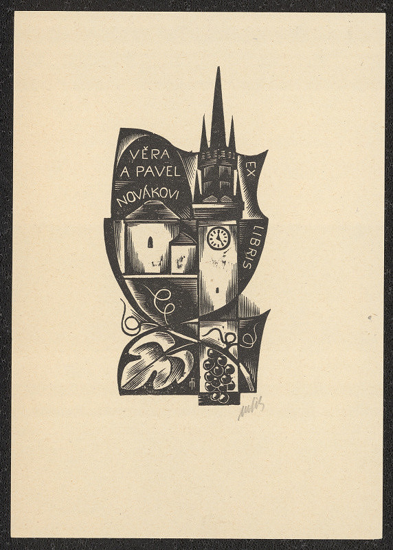 Otakar Mařík-Fils – Ex libris Věra a Pevel Novákovi 