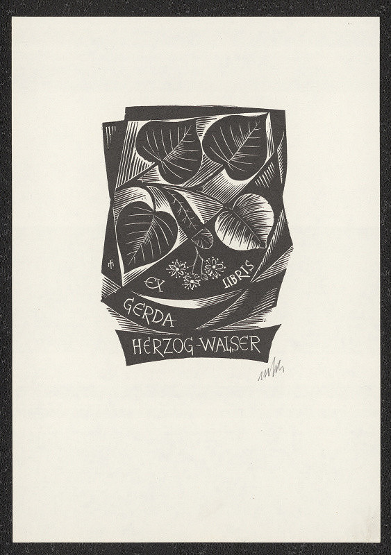 Otakar Mařík-Fils – Ex libris Gerda Herzog-Walser 