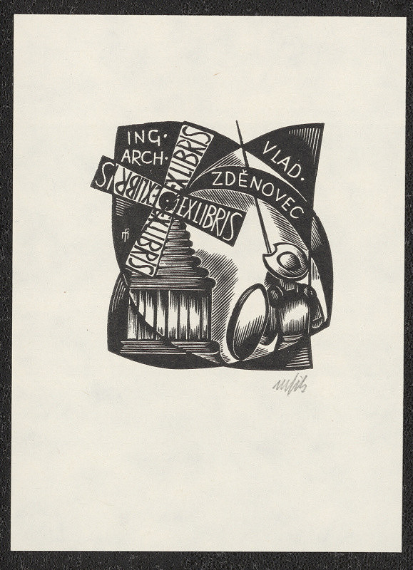 Otakar Mařík-Fils – Ex libris Ing. arch. Vlad. Zděnovec 