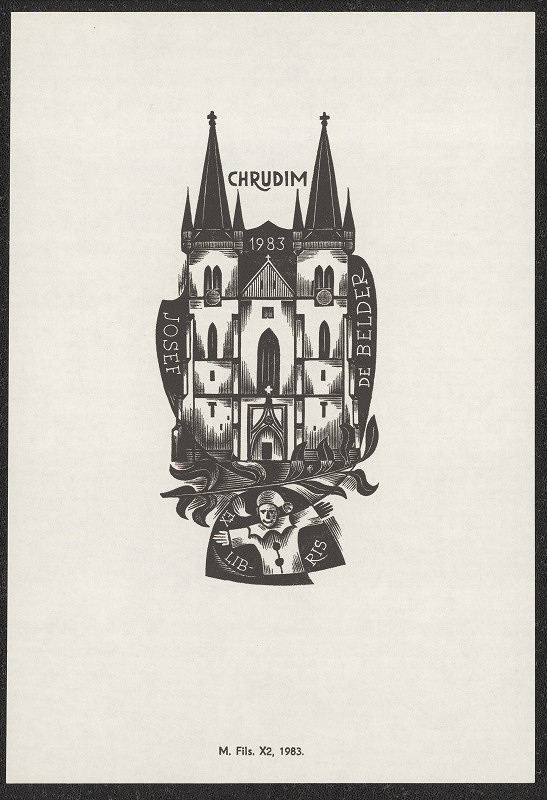 Otakar Mařík-Fils – Ex libris Josef de Belder, Chrudim 1983 