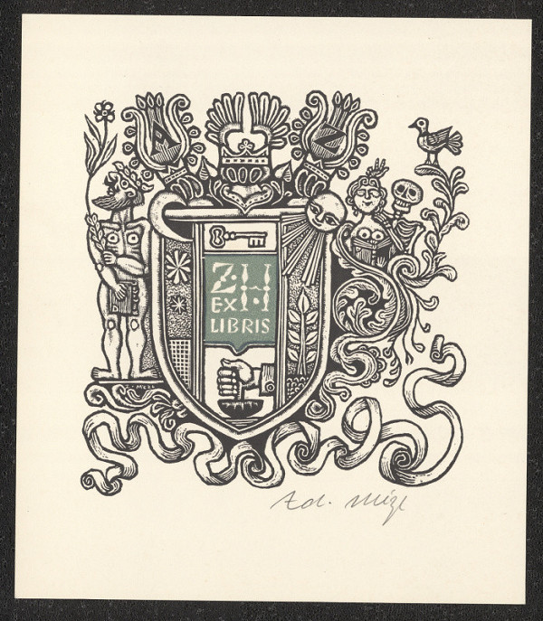 Zdeněk Mézl – Ex libris Z H 
