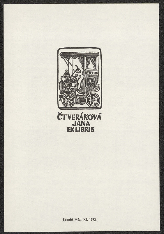 Zdeněk Mézl – Ex libris Jana Čtveráková 
