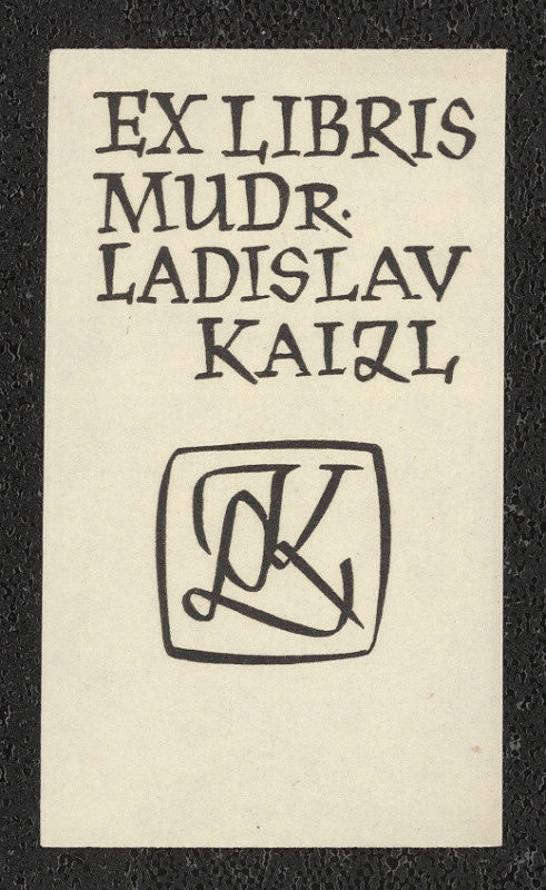 Oldřich Menhart – Ex libris MUDr. Ladislav Kaizl 