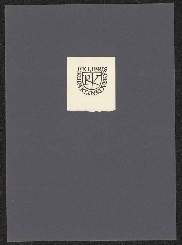 Oldřich Menhart – Ex libris Ruda  Klinkovský 