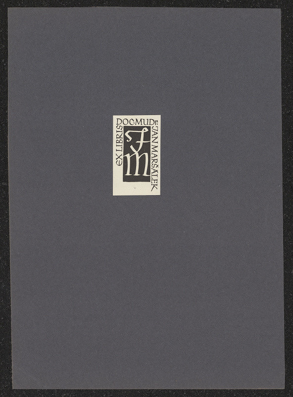 Oldřich Menhart – Ex libris Doc. MUDr. Jan Maršálek 