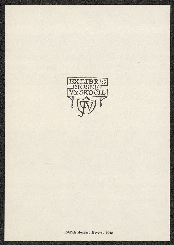 Oldřich Menhart – Ex libris Josef Vyskočil 