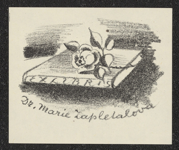 Eduard Milén – Ex libris Dr. Marie  Zapletalová 