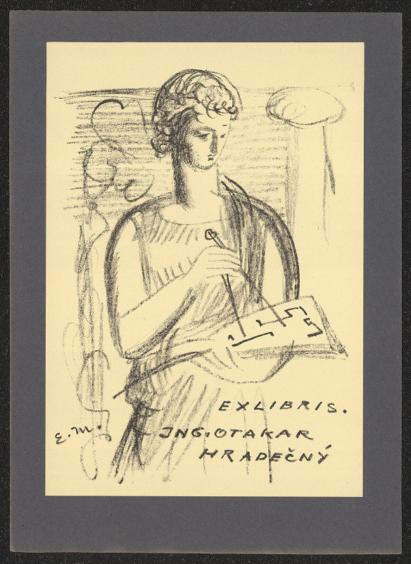 Eduard Milén – Ex libris Ing. Otakar Hradečný 