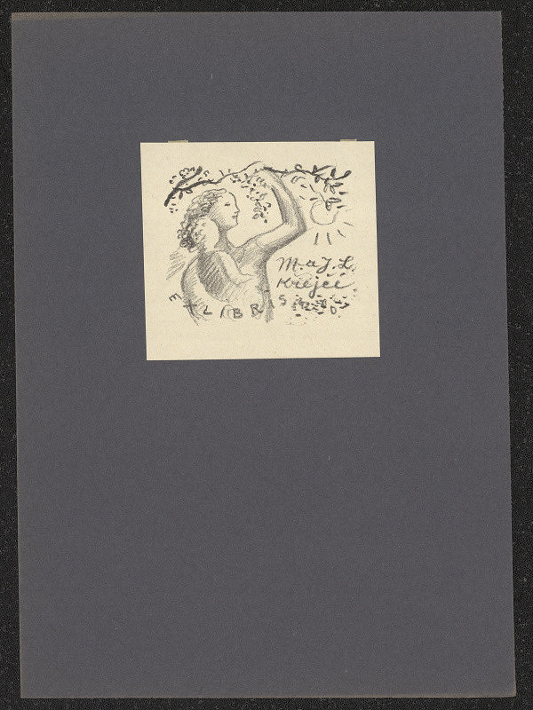 Eduard Milén – Ex libris M. a J.L. Krejčí 