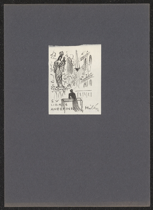 Eduard Milén – Ex libris Anežtinka M. (Milénová) 