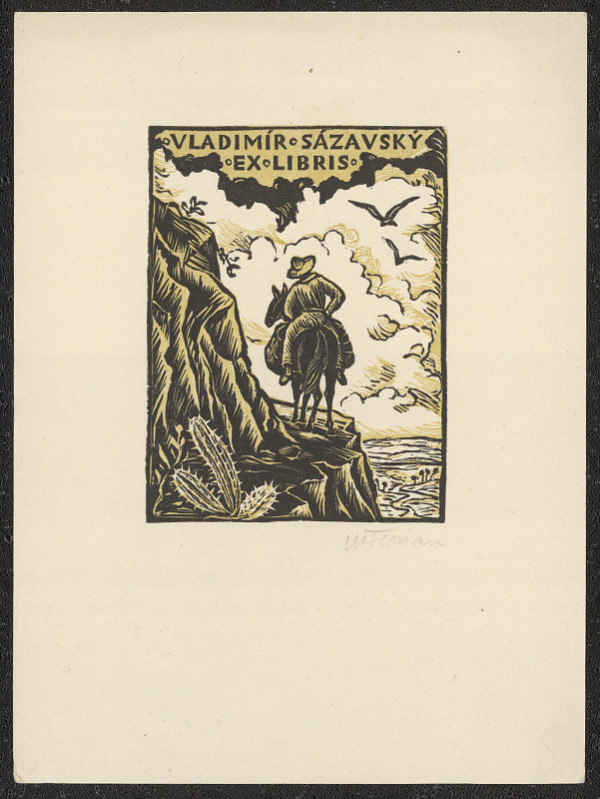 Michael Florian – Vladimír Sázavský Ex libris 