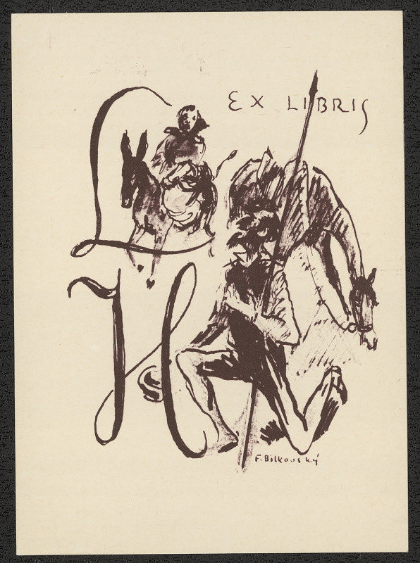 František Bílkovský – Exlibris L.H. (Lad. Hlaváček) 