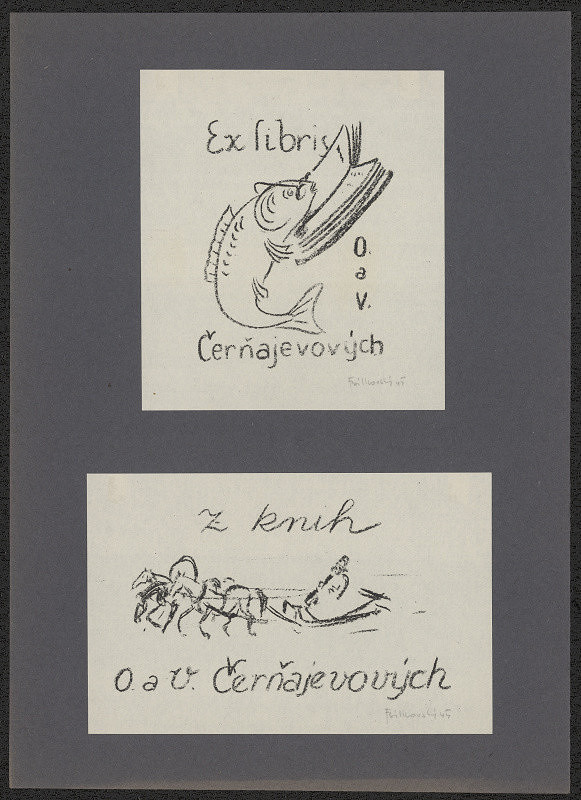 František Bílkovský – Exlibris O.a V. Čerňajevových 