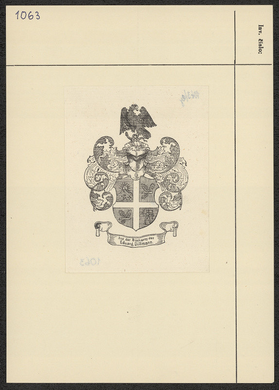 Eduard Döcker jun. – Aus der Bücherey des Eduard Dillmann, Kornenburg 