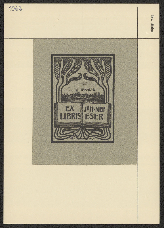 Bernhard Wenig – Ex libris Joh. Nep. Eser, Buchloe 