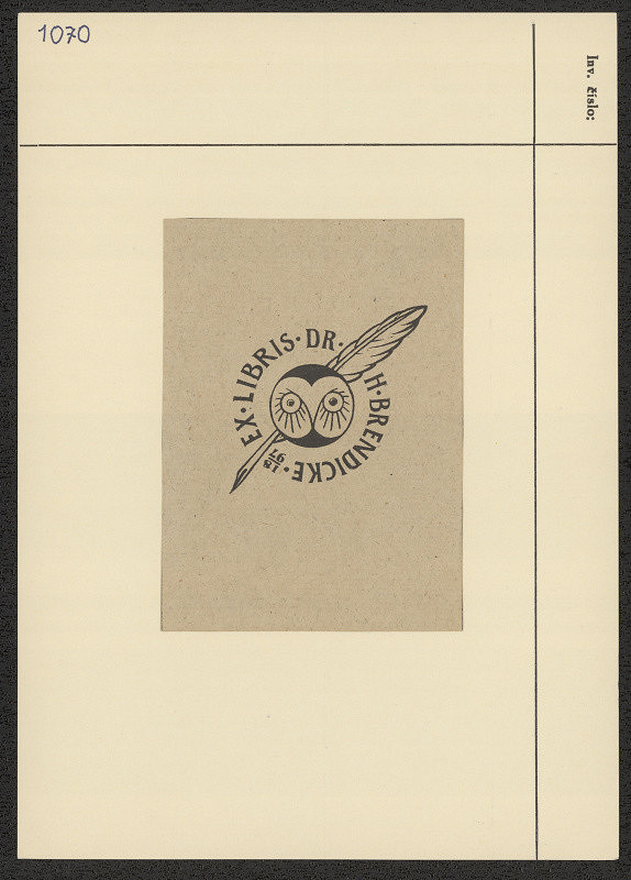 neznámý – Dr. H. Brendicke 