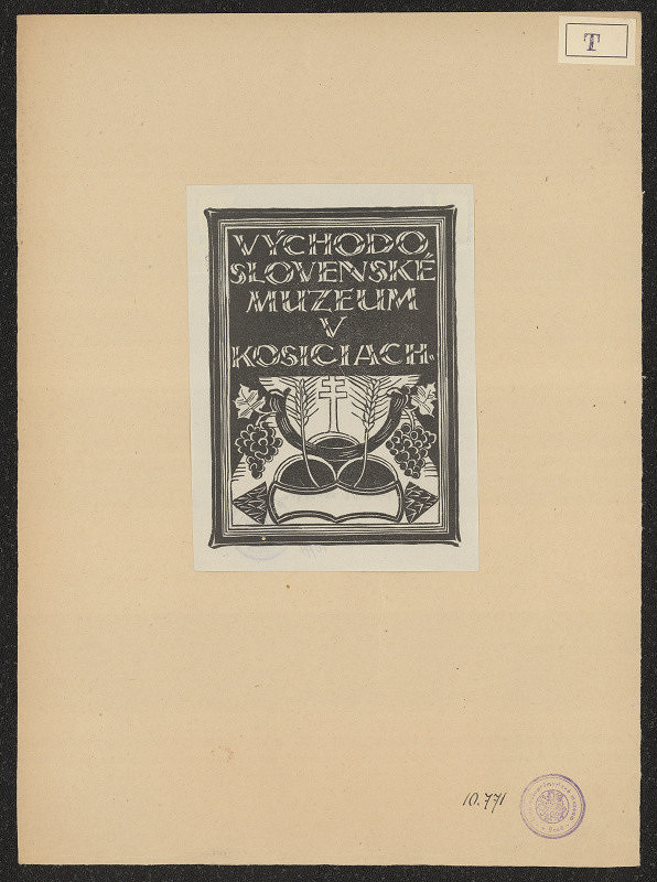 Slavoboj Tusar – Východoslovenské muzeum v Košicích 