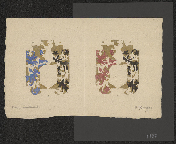 Ernst Berger – exlibris - návrh 