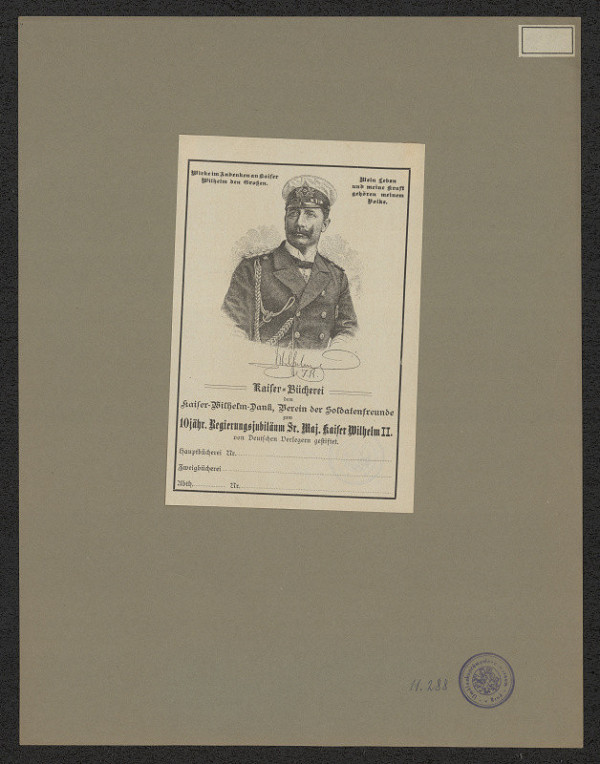 neznámý – Knihovna němec. spolku "Přátelé vojínů" 