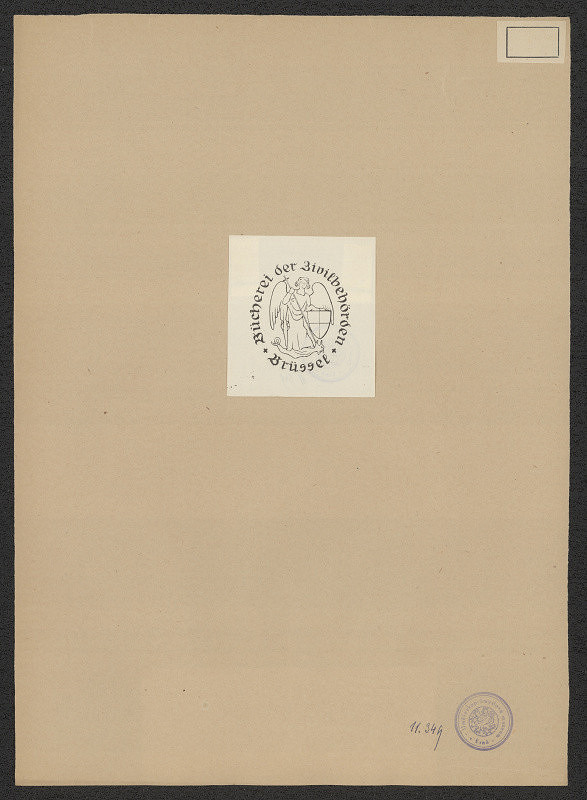 neznámý – Bücherei der Zivilbehörden in Brüssel 