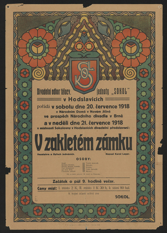 neznámý – plakát div. Odb. Sokola v Hodslavicích 