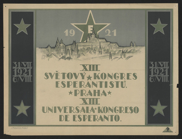 neznámý – XIII. světový kongres esperantistů Praha 