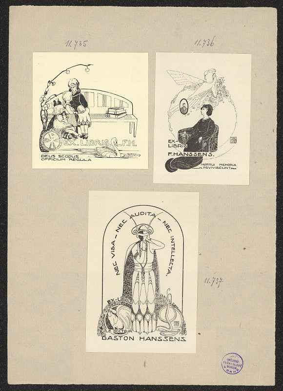 neznámý – Ex libris F.H. 
