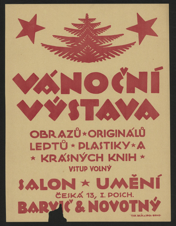 neznámý – Vánoční výstava firmy Barvič-Novotný, Brno 
