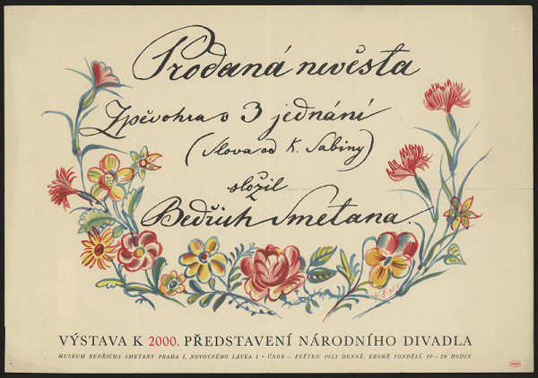 Karel Svolinský – Prodaná nevěsta. Výstava k 2000 představení Národního divadla 