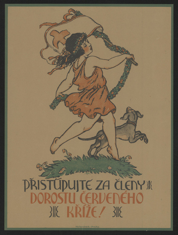 Marie Fischerová-Kvěchová (?) – Přistupujte za členy dorostu Červeného kříže 