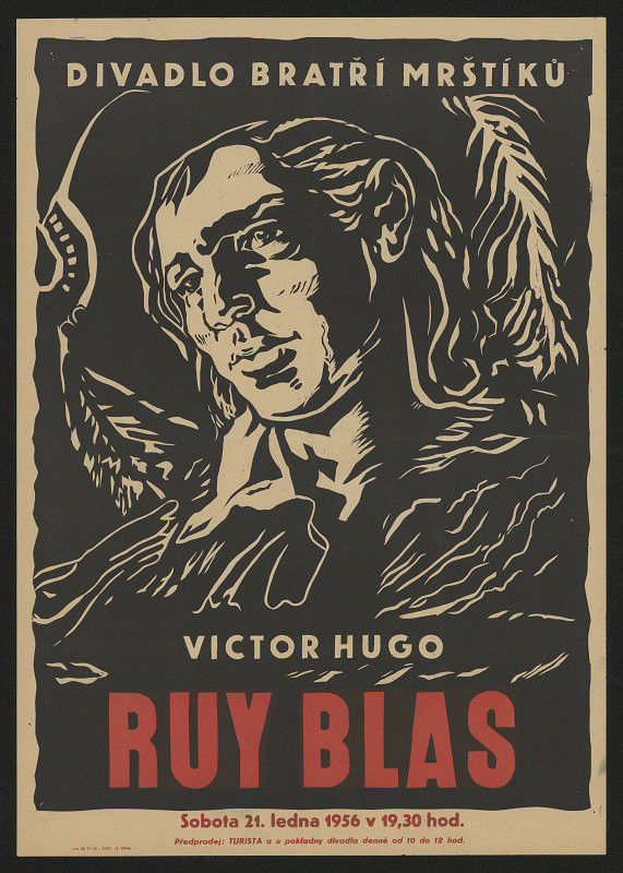 neznámý – Divadlo bratří Mrštíků. V. Hugo, Ruy blas, 21.1.1956 
