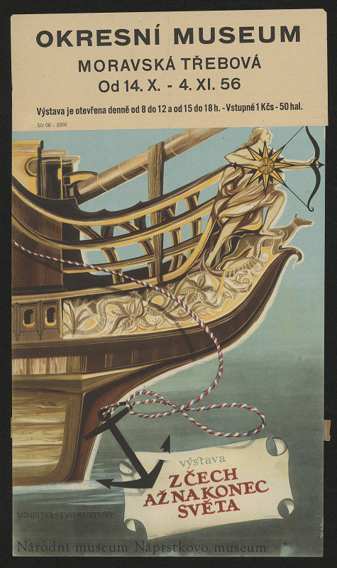 Bílková – Výstava Z Čech až na konec světa. Okresní museum14.X.-4.XI.56 