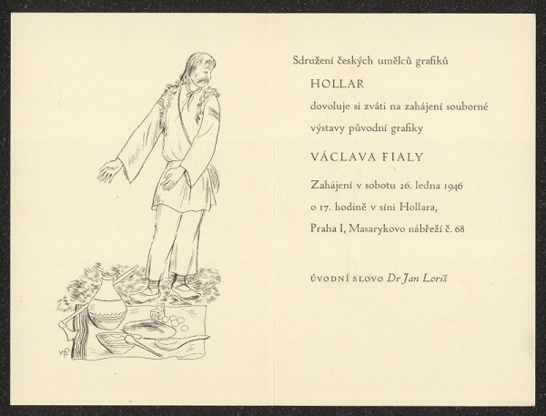 Václav Fiala – Václav Fiala, 26. ledna 1946, Síň Hollar 
