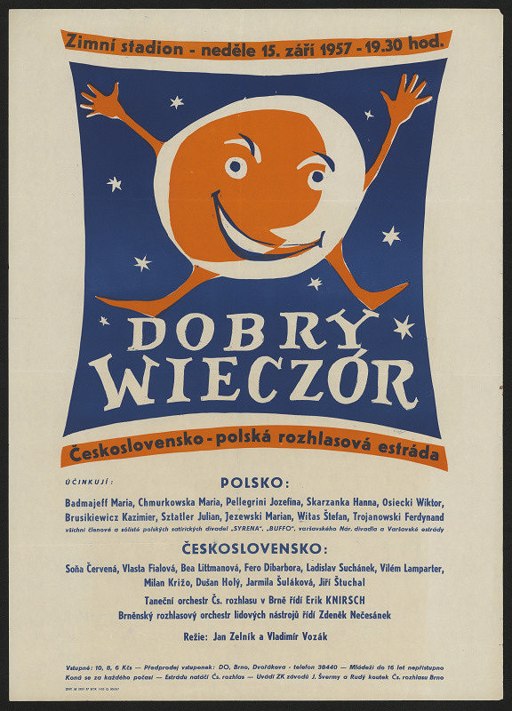 neznámý – Dobrý Wieczor. Zimní stadion Brno 15.9.1957. 