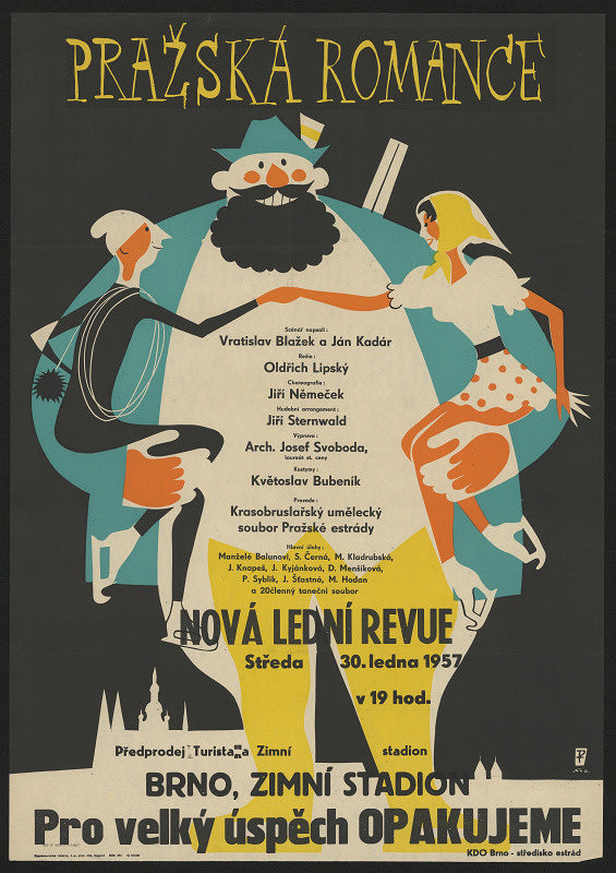neznámý – Pražská romance, nová lední revue, Brno, Zimní stadion 