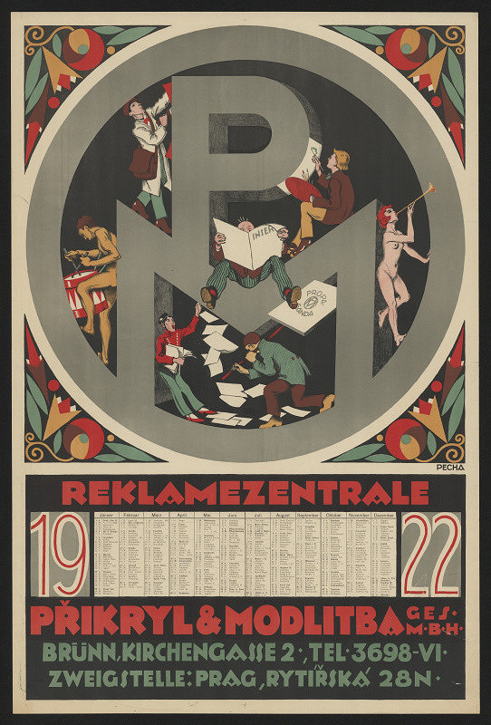 Pecha – Reklamzentrale Přikryl-Modlitba, Brünn 