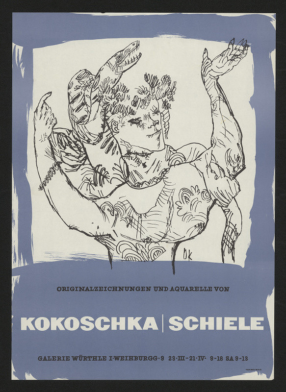 neznámý – Originalzeichnungen und Aquarelle von Kokoschka - Schiele, Galerie Würthle I. - Weihburg 