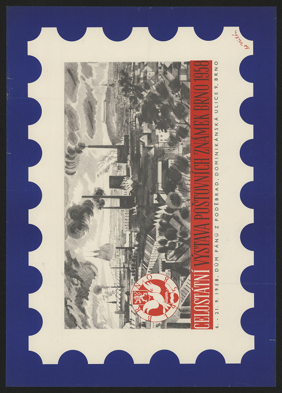 Eduard Milén – Celostátní výstava poštovních známek, Dům pánů z Poděbrad 