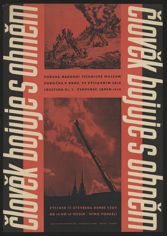 Antonín Jero – Člověk bojuje s ohněm. 