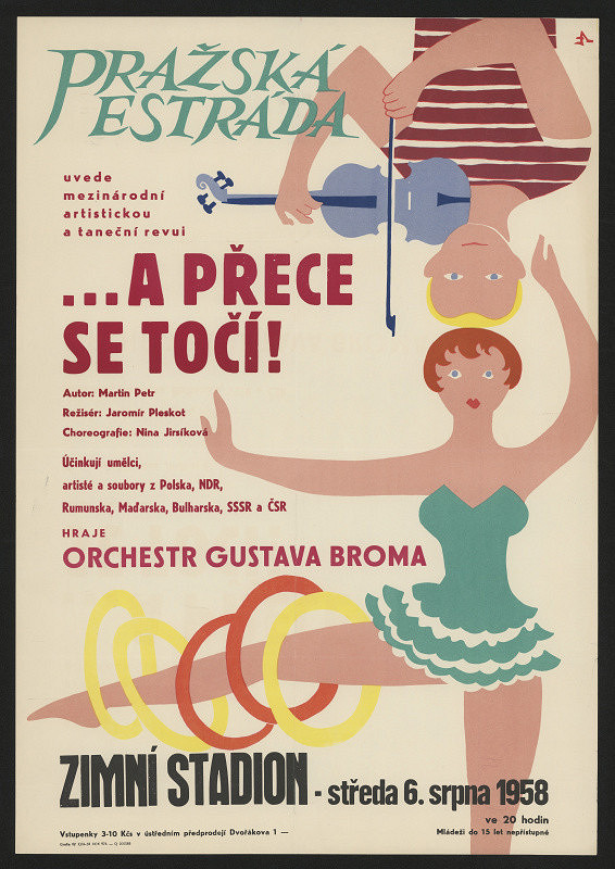  – Mezinár. artistická a taneční revue: A přece se točí. Zimní stadion 