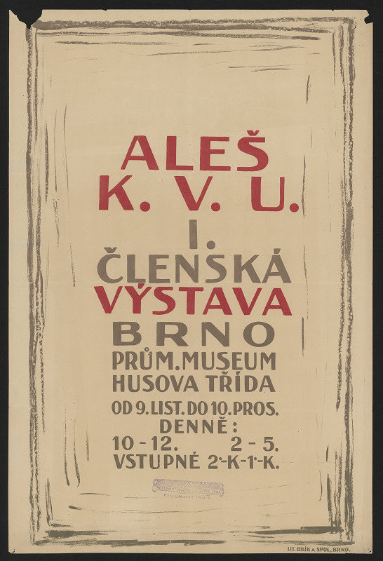 neznámý – I. Členská výstava K. V. U. Aleš v Brně 