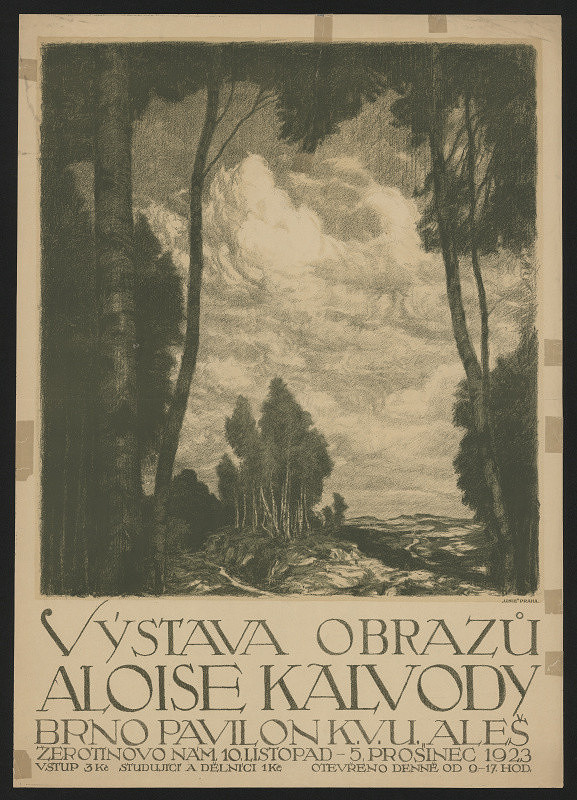neznámý – Výstava Aloise Kalvody v Brně, K.V.U. Aleš 