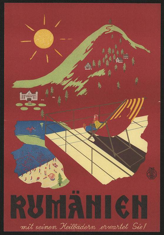 neznámý – Carpati, cest. kancelář, zvoucí k návštěvě rumuns. lázní 