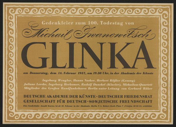 neznámý – 100. výročí úmrtí M. I. Glinka 