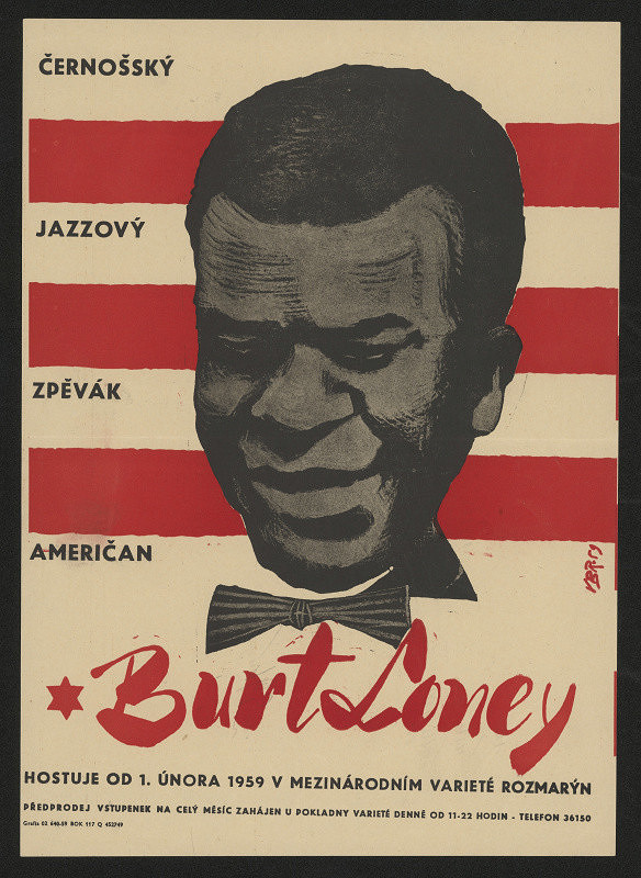 Vladimír Bernard Růžička – Burt Loney jazz. zpěvák v mezinár. varieté Rozmarýn 