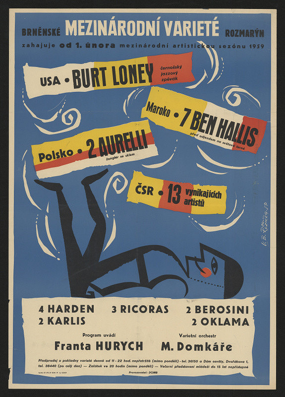 Vladimír Bernard Růžička – varieté Rozmarýn, zahájení artist. sezony 1959 