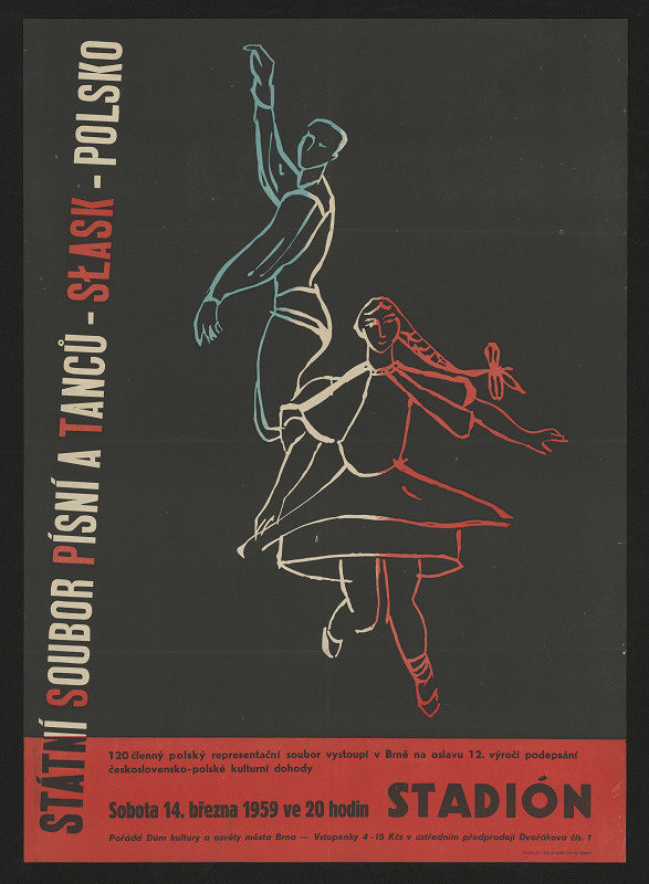 neznámý – Slask - Polsko, stát. soubor písní a tanců, Výročí podepsání čs.-pols. kult. dohody, Brno Stadion 
